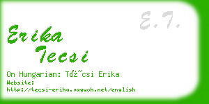 erika tecsi business card